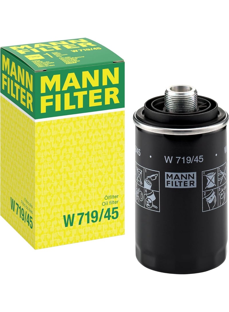 مان فلتر فلتر زيت قابل للدوران W719/45 (أودي/سيات/سكودا/فولكس فاجن) - Image 1